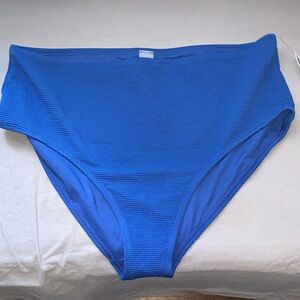 NEW- Vibrant Blue High-Waisted Bikini Bottom